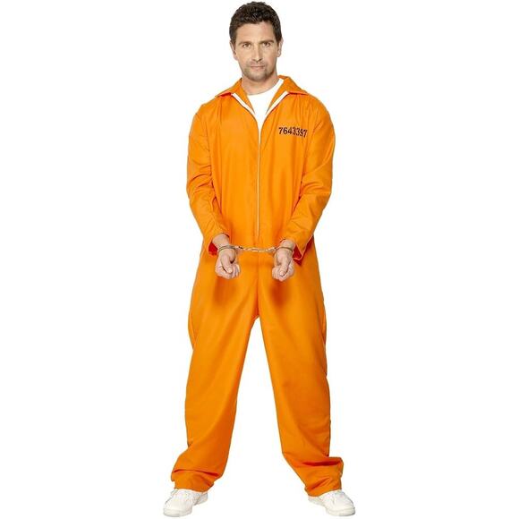 NEW Smiffys Escaped Prisoner Criminal Costume Mens Size Large - Picture 1 of 2